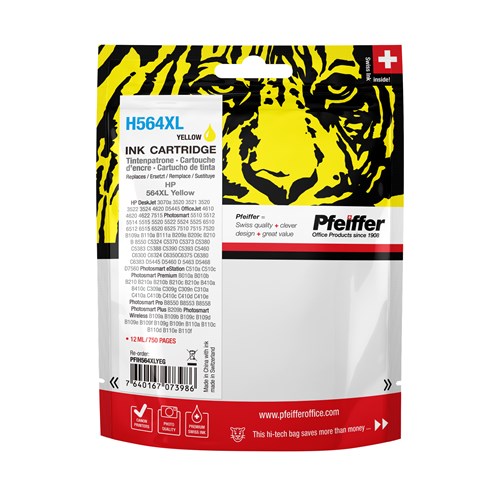 Pfeiffer Ink Cartridge, compatible with HP 564XL Yellow