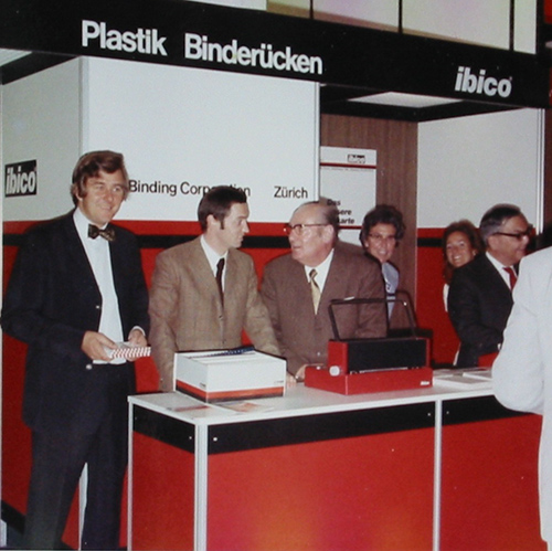 Ibico's first ever exhibition stand, Hannover 1970